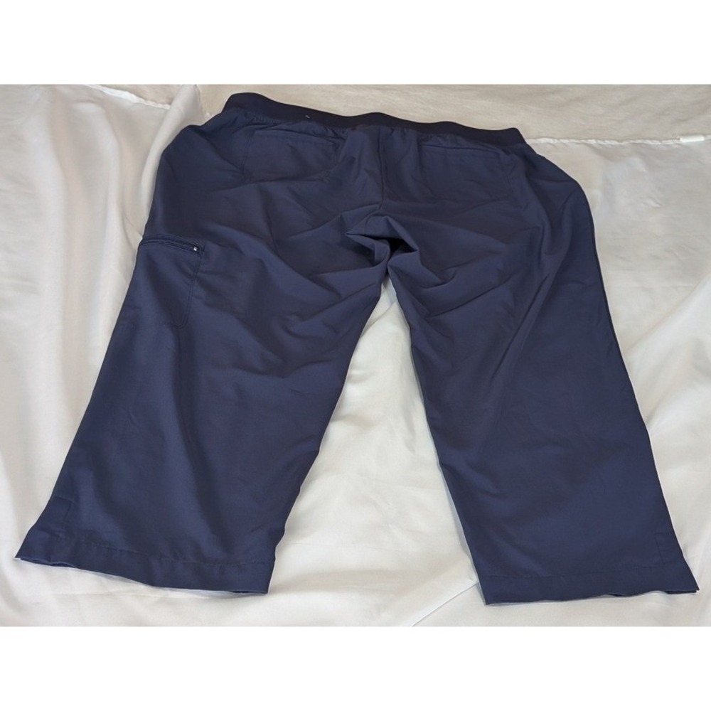 Zenergy by Chico's Cropped Pants Women 3 Navy Blue Excellent Cargo Athleisure